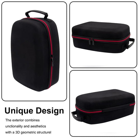Hard Carrying Case for VR Quest 3 Headset, Carrying Bag Compatible with Quest 3 Touch Controllers Headstrap VR Accessories, Portable Protection Bag Hard Shell Large Space for Travel and Home Storage