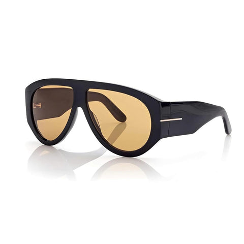 OSAGAMA Trendy Retro Oversized Aviator Sunglasses for Women Men 70s Luxury Designer Thick Classic Sun Glasses Black/Brown