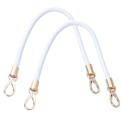 SUPVOX Replacement Straps for Handbags 2pcs 52cm Replacement Purse Straps PU Leather Handbag Handles Gold Spring Buckle Handbag Bag Wallet Straps (White) Leather Wristlet Strap