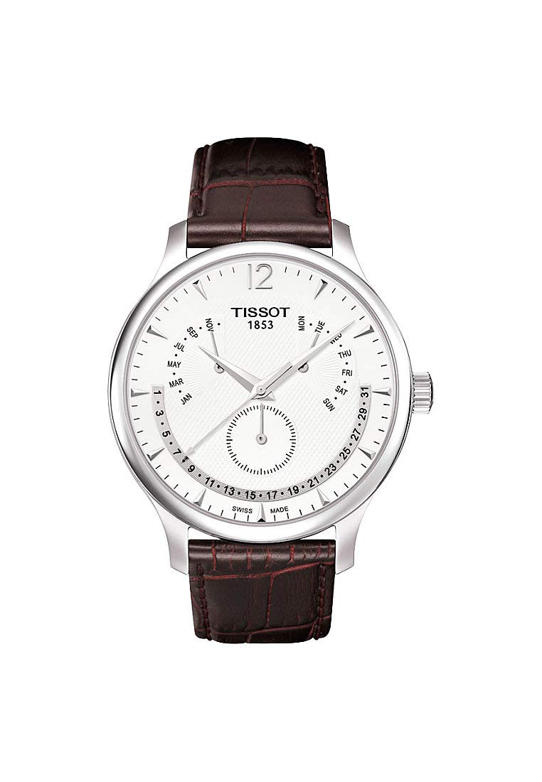 TISSOT - TISSOT Tradition Perpetual Calendar - T0636371603700 - T0636371603700, silver, strip