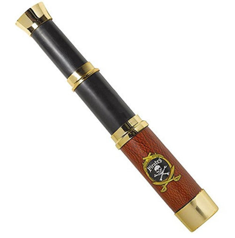 Amscan 840853 Black Pirate Spyglass Telescope, 1 Piece Black/Brown, 12"