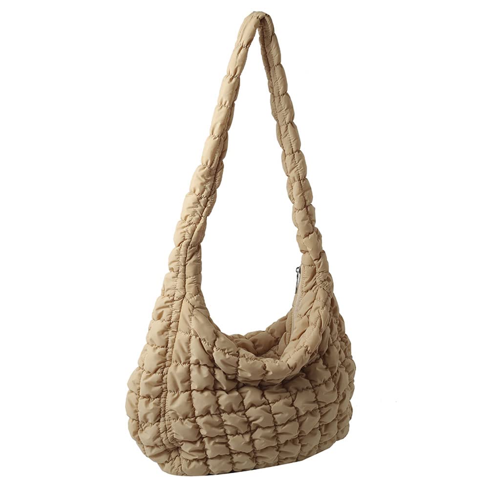 YFGBCX Quilted Tote Bag for Women Puffer Bag Quilted Bag Lightweight Puffy Tote Bag Quilted Padding Shoulder Bag Padded Hobo Crossbody Bag Zip Closure