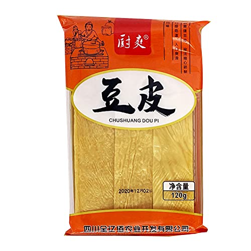 Tofu skin, China specialty snacks, dry goods, soy products, yuba, Dried Fried Soybean Tofu Skin Vegan Food, Vegetarian, non-GMO, ???Doufupi Youdoupi, 120g