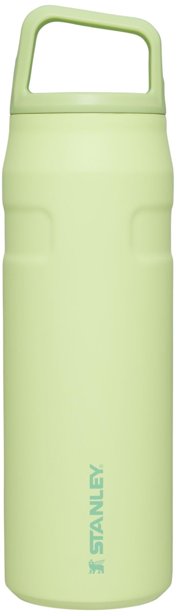 Stanley IceFlow Cap and Carry Water Bottle 24 oz | Wide Mouth Twist Lid | Lightweight and Leakproof for Travel and Sports | Insulated Stainless Steel | BPA-Free | Citron