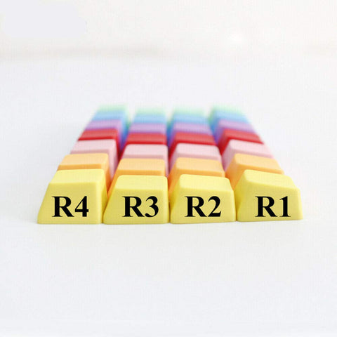 1 Pcs Blank Thick PBT Keycaps R1 R2 R3 R4 Single Switch OEM Height for Cherry MX RGB Gaming Mechanical Keyboard (R4, Red)