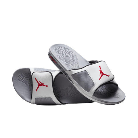 Jordan Hydro III Men's Slides (Summit White/Cement Grey/Black/Fire Red, US Footwear Size System, Adult, Men, Numeric, Medium, 9)