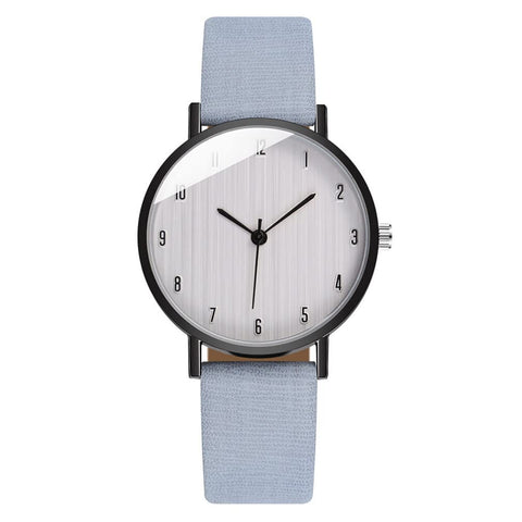 UKCOCO Women's Quartz Watch, Bangles for Women, Casual Women's Watches, Bracelets, Decorative Women's Watch, Basic Wrist Watch, Leather, Blue