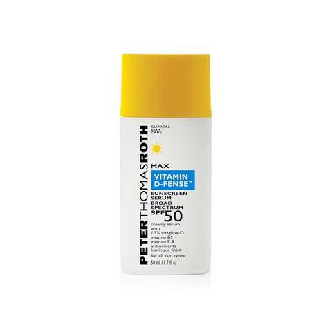 Peter Thomas Roth | Max Vitamin D-Fense Sunscreen Serum Broad Spectrum SPF 50, Sunscreen Serum For Face, SPF Moisturizer