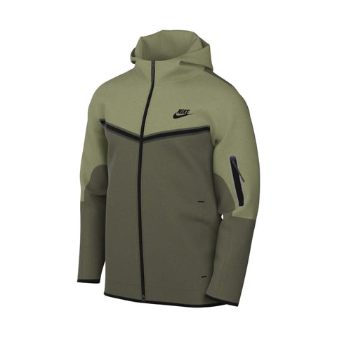Nike Sportswear Alligator/Medium Olive/Black Tech Fleece Full-Zip Hoodie - L