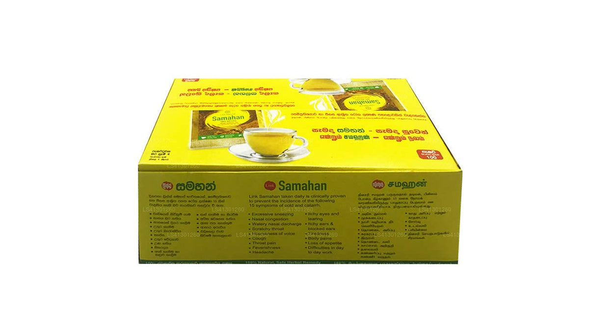 Ceylon Ayurveda Ayurvedic Herbal Tea 100% Natural Drink SAMAHAN Packet x 100