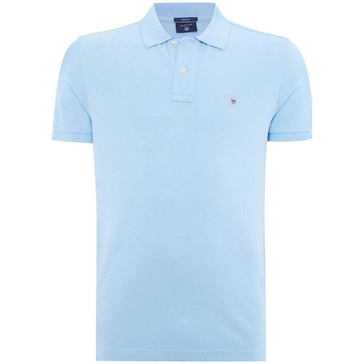 GANT Men's Solid Pique Rugger Short Sleeve Polo Shirt, Blau (CAPRI BLUE 468), Medium (Manufacturer Size: Medium)