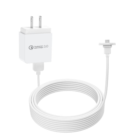 HOLACA Power Adapter for eufy SoloCam E20 E40 with 30ft/9m Charging Cable +3.0 Power Adapter Charging Your eufy Solo Cam E20 E40 Camera