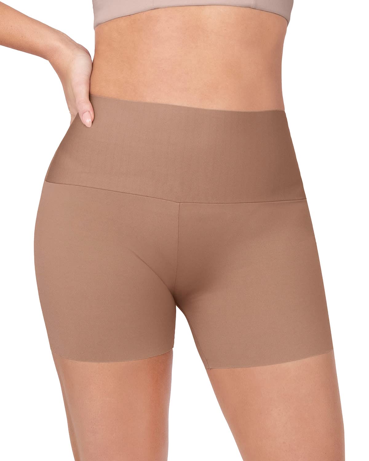 Leonisa Stay-in-Place Seamless Slip Shorts - Tummy Control Knickers - Women’s Shapewear for Tummy, Waist and Upper Thighs - Body Shaper With Butt Lifting Effect - High-Waisted Underwear Shorts