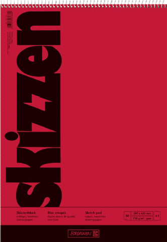 Brunnen Drawing/Sketch Pad A3 297 x 420 mm 110 GSM 50 Sheets