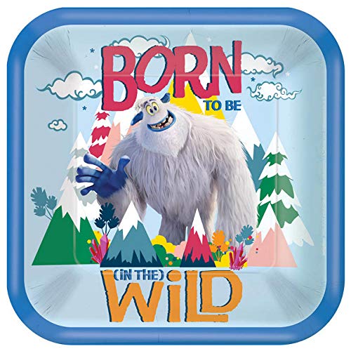 Disney SMALLFOOT Square Plates, 9" Dinner 8 pack Birthday Party Supplies