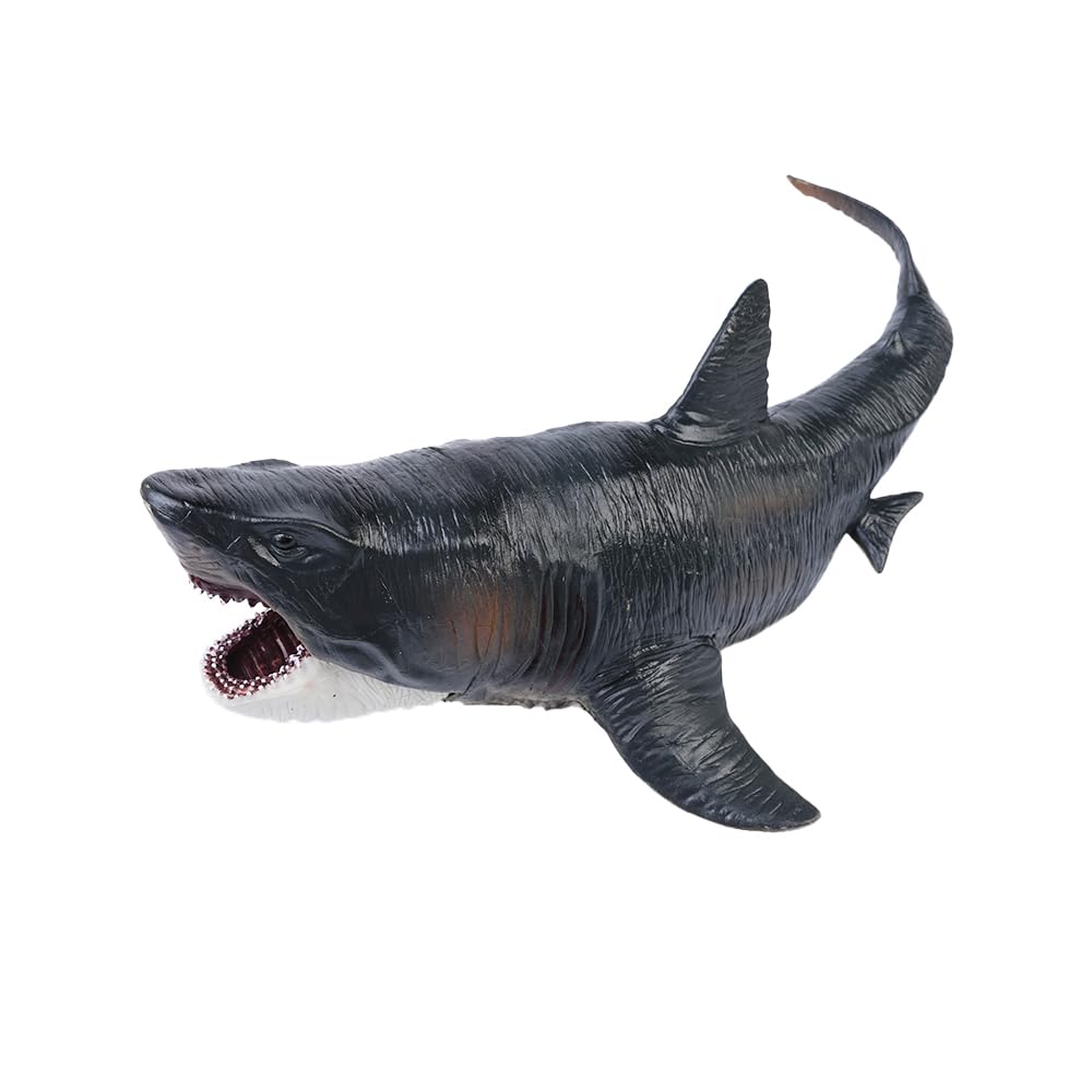 Sarini Large Shark Model Megalodon Statue Realistic Shark Model 27cm Simulation Prehistoric Marine Animal Model