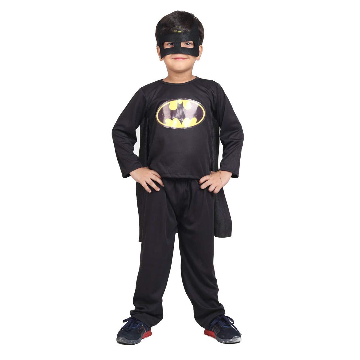 FancyDressWale Cotton Blend Superhero Adventure Dress for Boys|Birthday Gift for Kids| Halloween Party Costume for Boys (Bat-Supereo, 4-6 Years) - Multi