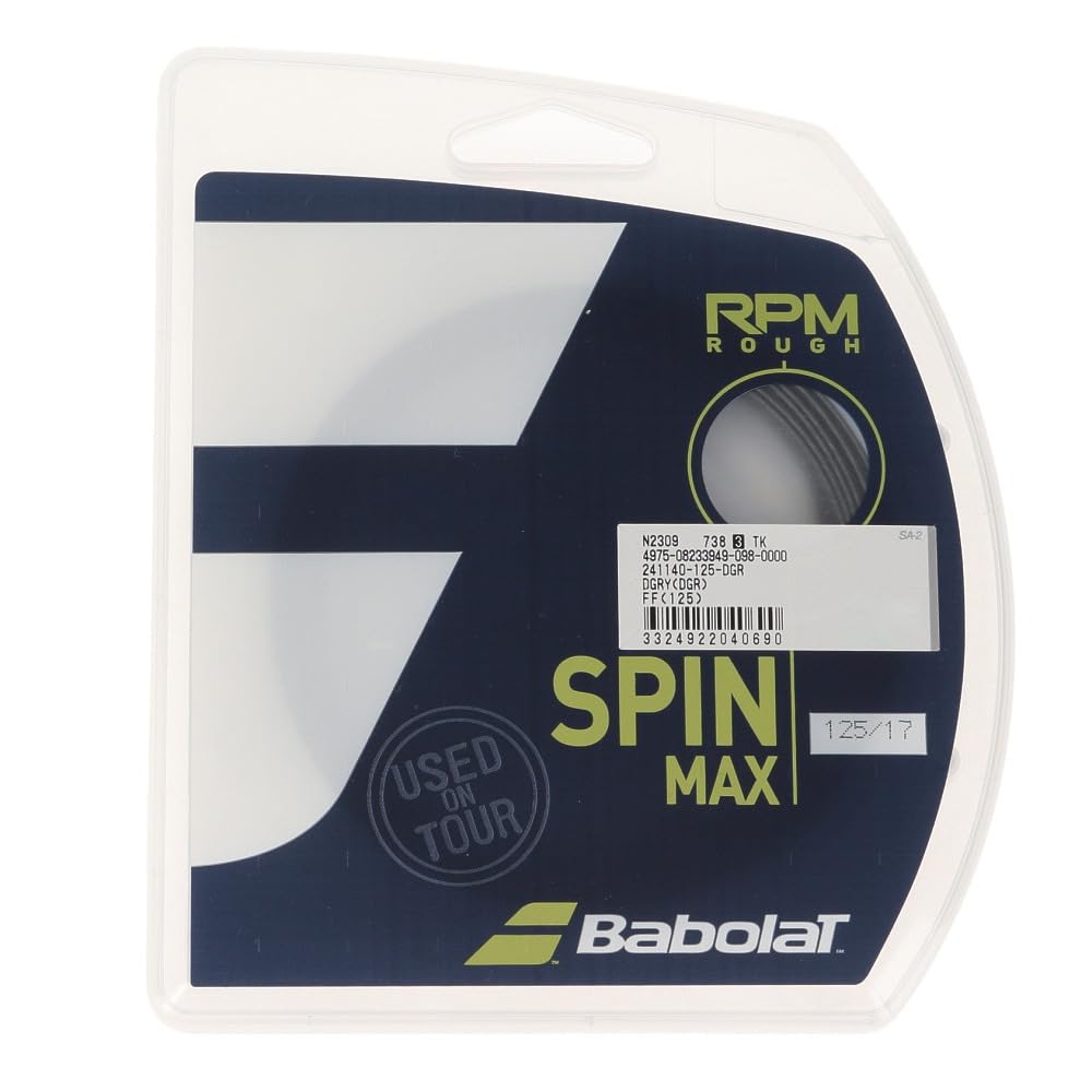 Babolat RPM Rough Spin Max Tennis String (125/17, Black)