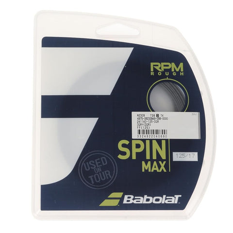 Babolat RPM Rough Spin Max Tennis String (125/17, Black)