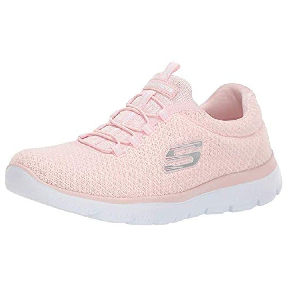 Skechers Summits Womens Slip On Bungee Sneakers Light Pink 9.5