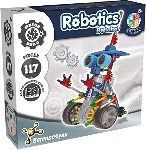 Science4you Deltabot Kids 8-12 Build Construction, Robotics Kit with 117 Pieces, Educational Year Olds, Stem Toys Age 8+