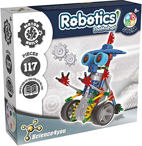 Science4you Deltabot Kids 8-12 Build Construction, Robotics Kit with 117 Pieces, Educational Year Olds, Stem Toys Age 8+