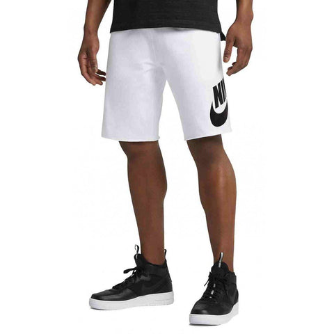 Nike Mens Sportswear Logo Shorts White/Black 836277-100 Size Medium