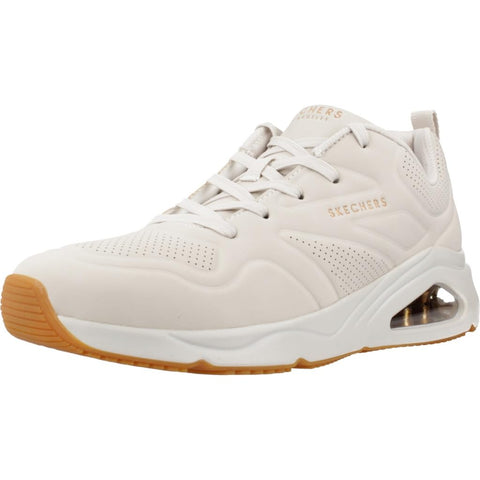 Skechers Women's TRES-AIR UNO-AH-Mazing Sneaker, Off White, 7.5