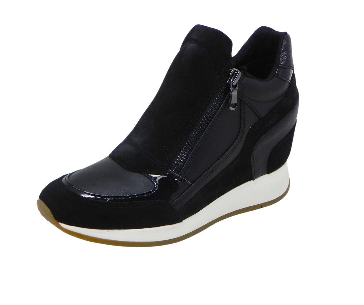 Geox Women's Platform, Black, 8 US