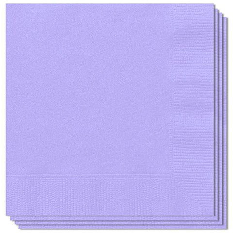 Pack of 100 x Light Purple Lavender Lilac Napkins 33cm 2ply