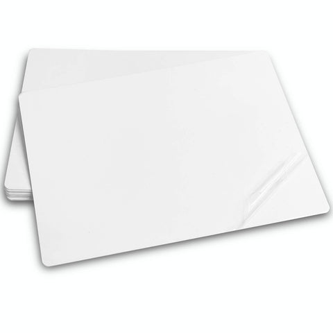 ebamaz Aluminum Alloy Sublimation Blanks 6X8X0.026 inch 10PCS Metal Photo Signs Round Corners Plates (Pearl White) 15X20CM