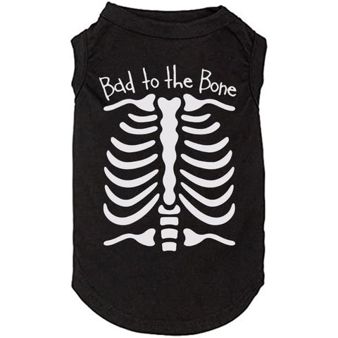 SUEOSU Halloween Dog Shirt for Pet Clothes Halloween Skeleton Hoodies Glowing Skull Cute Shirt Breathable Stretchy Costumes (XX-Large, Black-2)