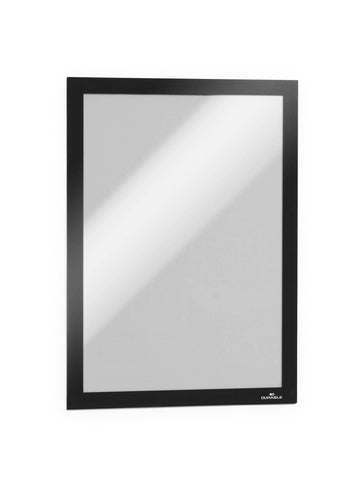 Durable DURAFRAME Self-Adhesive Magnetic Frame | A4 Format In Black | Pack of 2 Frames | Document Frame for Professional Internal Signage
