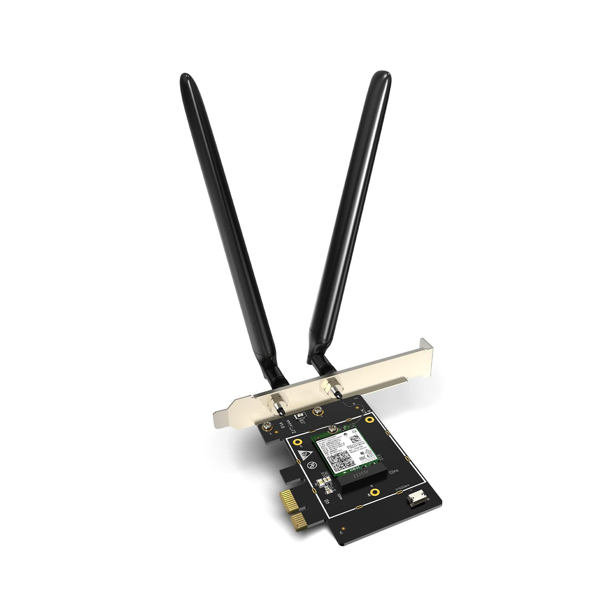 Tenda AX5400 PCIe WiFi Card - Intel WiFi 6E AX210 Network Card - Bluetooth 5.2 PCI Express WiFi Card with 2 Antennas - Tri-Band Wireless Card for Desktop/PC Gaming - Supports Windows 10/11(E33)