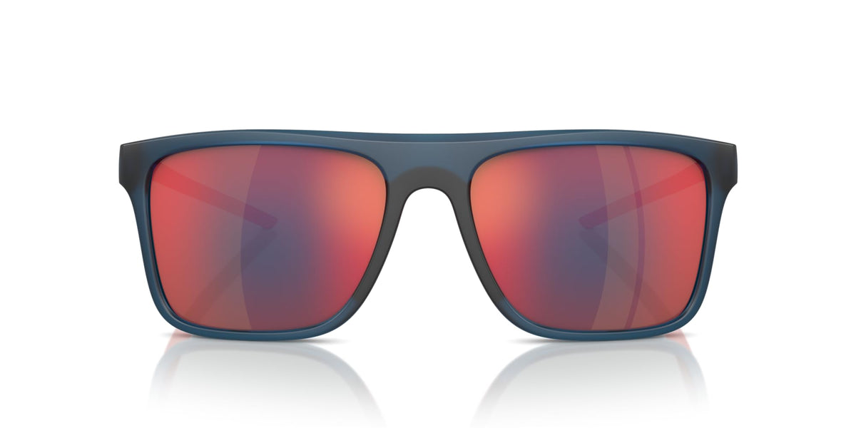 Scuderia Ferrari Men's FZ6006 Square Sunglasses, Opal Blue/Mirrored Red Blue, 58 mm