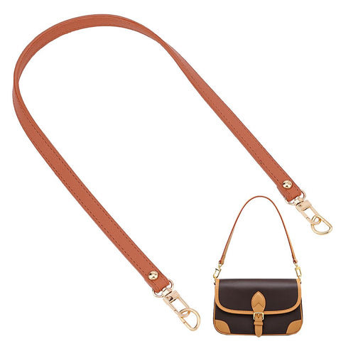 WADORN PU Leather Purse Strap, 25 Inch Leather Bag Handle Replacement Short Handbag Strap for Bag Making Tote Bucket Bag Handle Women Shoulder Strap Repair DIY Craft Bag Accessories, Peru