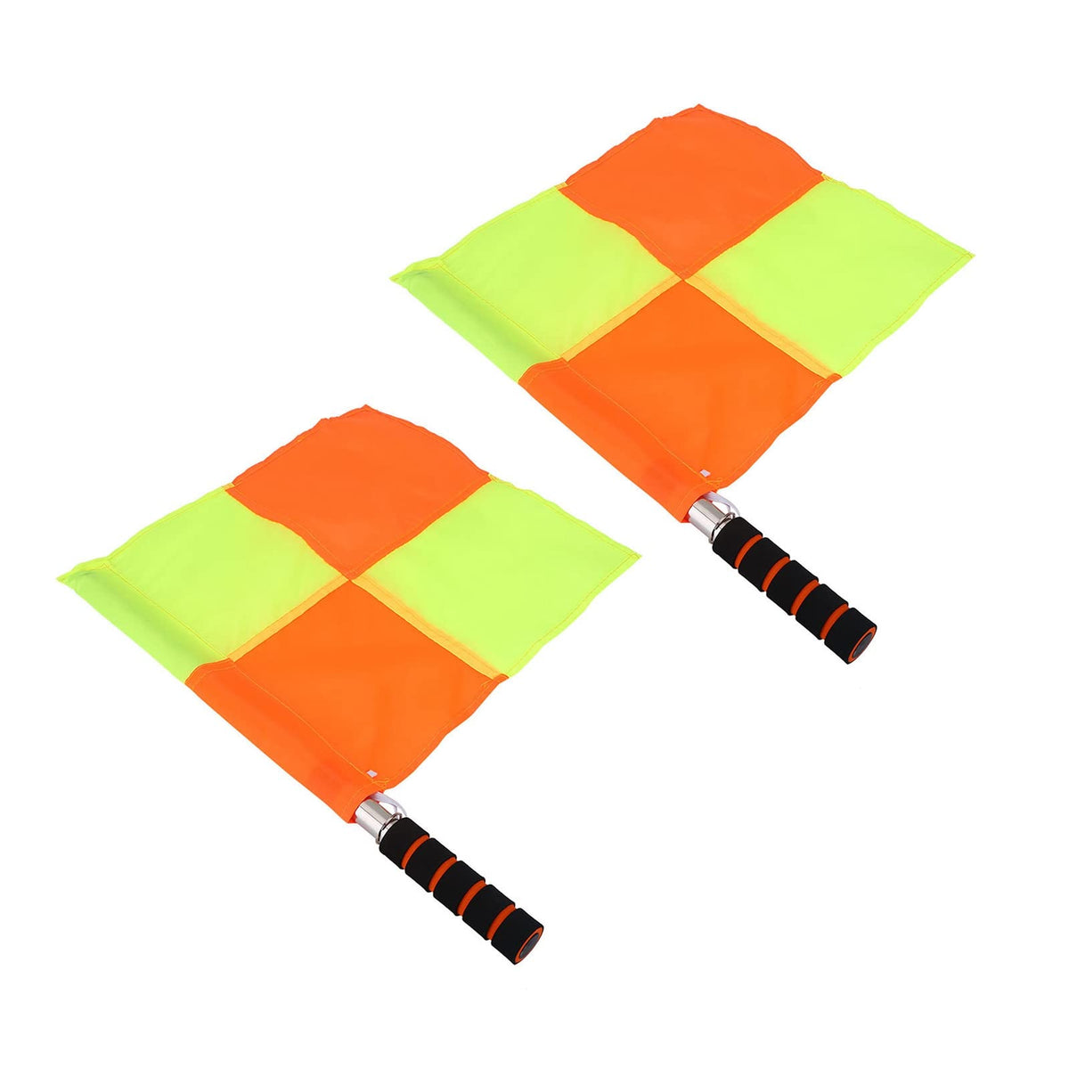 Linesman Flag, 2PCS Football Referee Flag Easy to Grip Convenient Sport Referee Flag Exquisite Workmanship Comfortable Anti-Slip for Training for Match