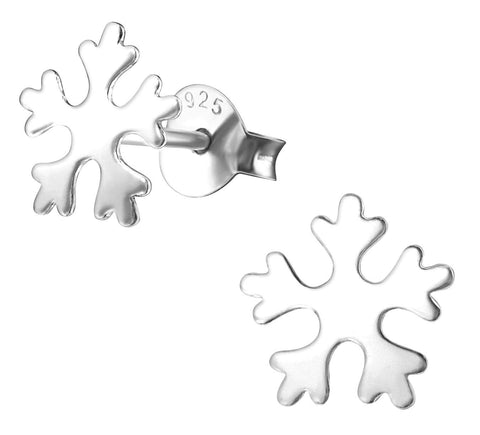 KIWI DAISY Hypoallergenic Sterling Silver "Snowflake" Stud Earrings (Nickel Free)