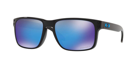 Oakley Men's Holbrook 9102F5 Sunglasses, Polished Black/Prizmsapphire, 57