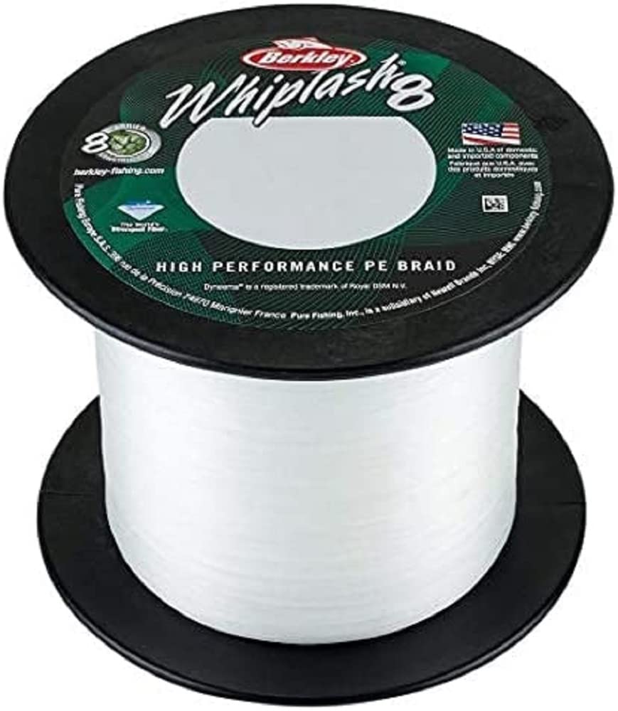 Berkley Whiplash8, Fishing Line, Superline, , Predator Fishing, Pike, Perch, Zander, Trout, Unisex, Crystal, 0.18mm | 23.3kg | 51lb | 330yd