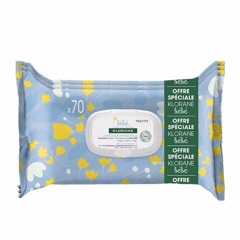 Klorane Klorane Baby Wipes Trio 210 Uni 1 Pack 125 ml