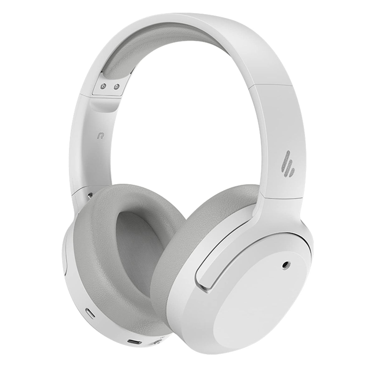 Edifier W820NB Active Noise Cancelling Bluetooth Headphones, Over Ear Headphones Wireless Adjustable Headphones - Hi-Res Audio - 49H Playtime, Memory Foam Ear Cups, for Travel, Home Office, White
