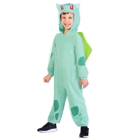 amscan 9915119 - Unisex Kids Official PokÃ©mon Bulbasaur Jumpsuit Fancy Dress Costume Age: 4-6 Yrs