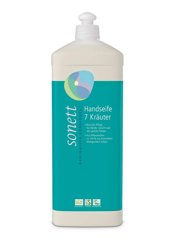 Hand Soap 7 Herbs: Basic Care for Hands, Face and Whole Body, 1 Litre