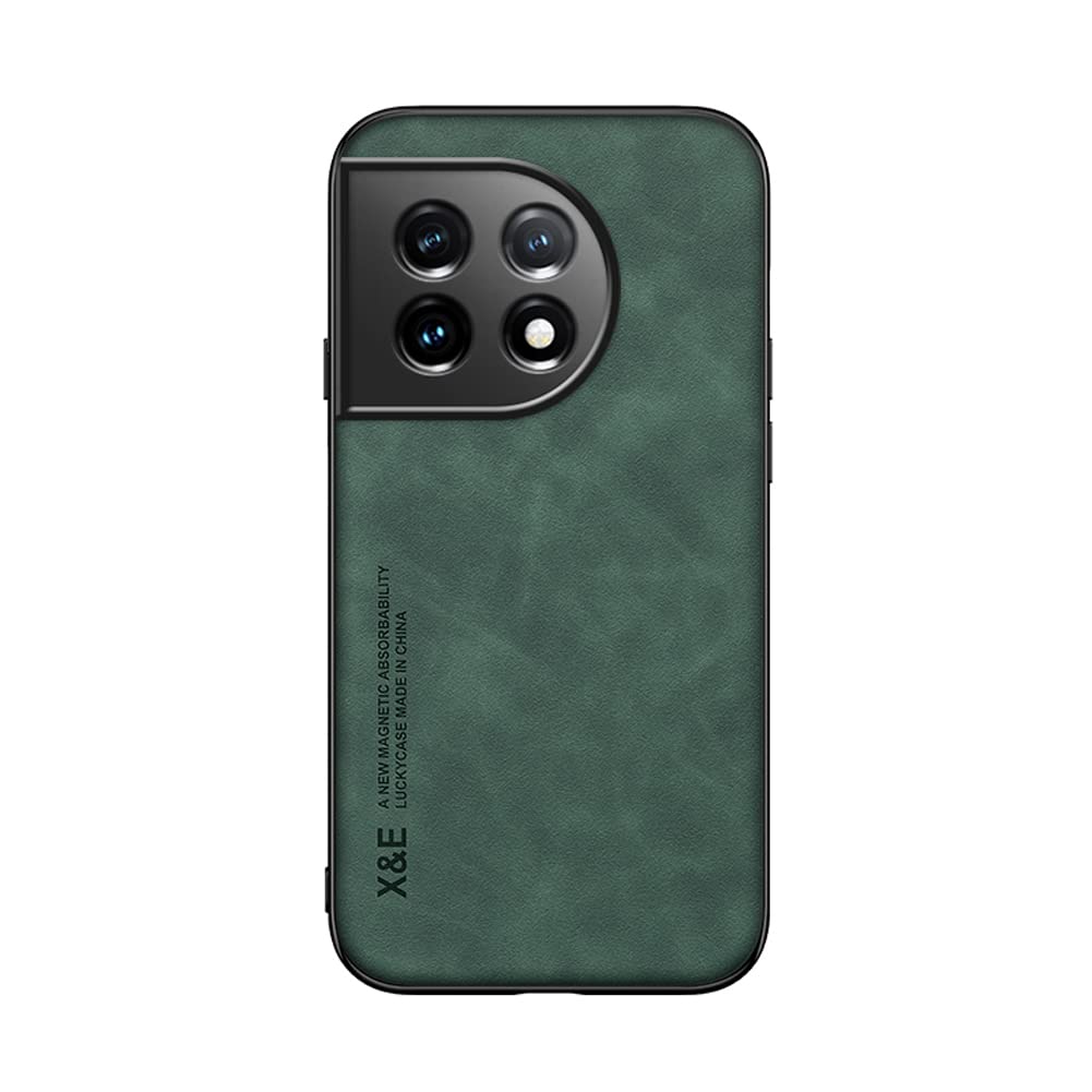 Kepuch Silklike Case for Oneplus Ace 2 - Cover Bumper Built-in Metal Plate for Oneplus Ace 2 - Green