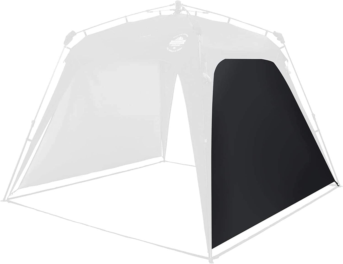 Lumaland sidewall for Pop Up Gazebo | Waterproof with UV protection, side wall for Lumaland garden event shelter, festival party tent | 225 x 155 x 132,5 cm [black]
