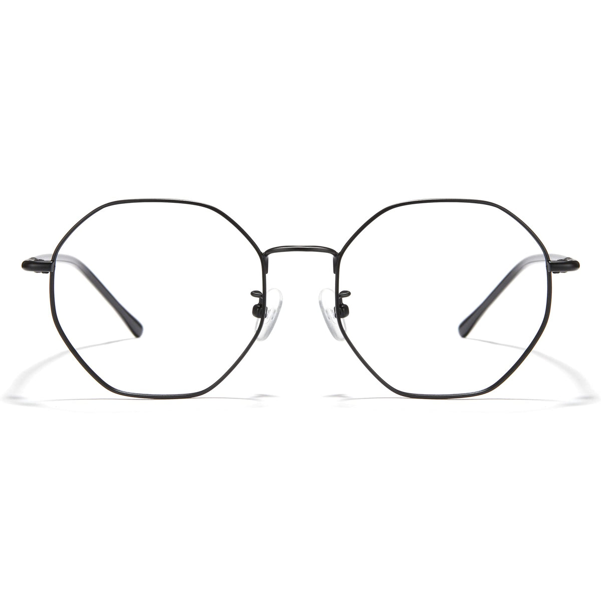 Cyxus Octagonal Blue Light Glasses for Women and Men UV Blocking Computer Glasses Metal Eyewear Anti Eyestrain Irregular Eyeglasses Frame