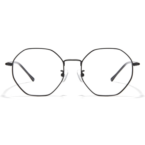 Cyxus Octagonal Blue Light Glasses for Women and Men UV Blocking Computer Glasses Metal Eyewear Anti Eyestrain Irregular Eyeglasses Frame