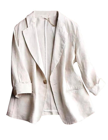 Blazer Jackets for Women Blazers Summer Lightweight Jacket Womens Blazers for Work Casual Suit Jackets(Beige, S)