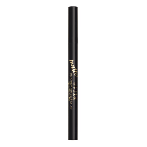 Stila All Day Waterproof Liquid Eye Liner, Easy To Use Eyeliner Pen, Smudge and Transfer Proof, Liner Stays On All Day and Night, Goes On Smoothly Without Skipping or Smudging - Intense Matte Black